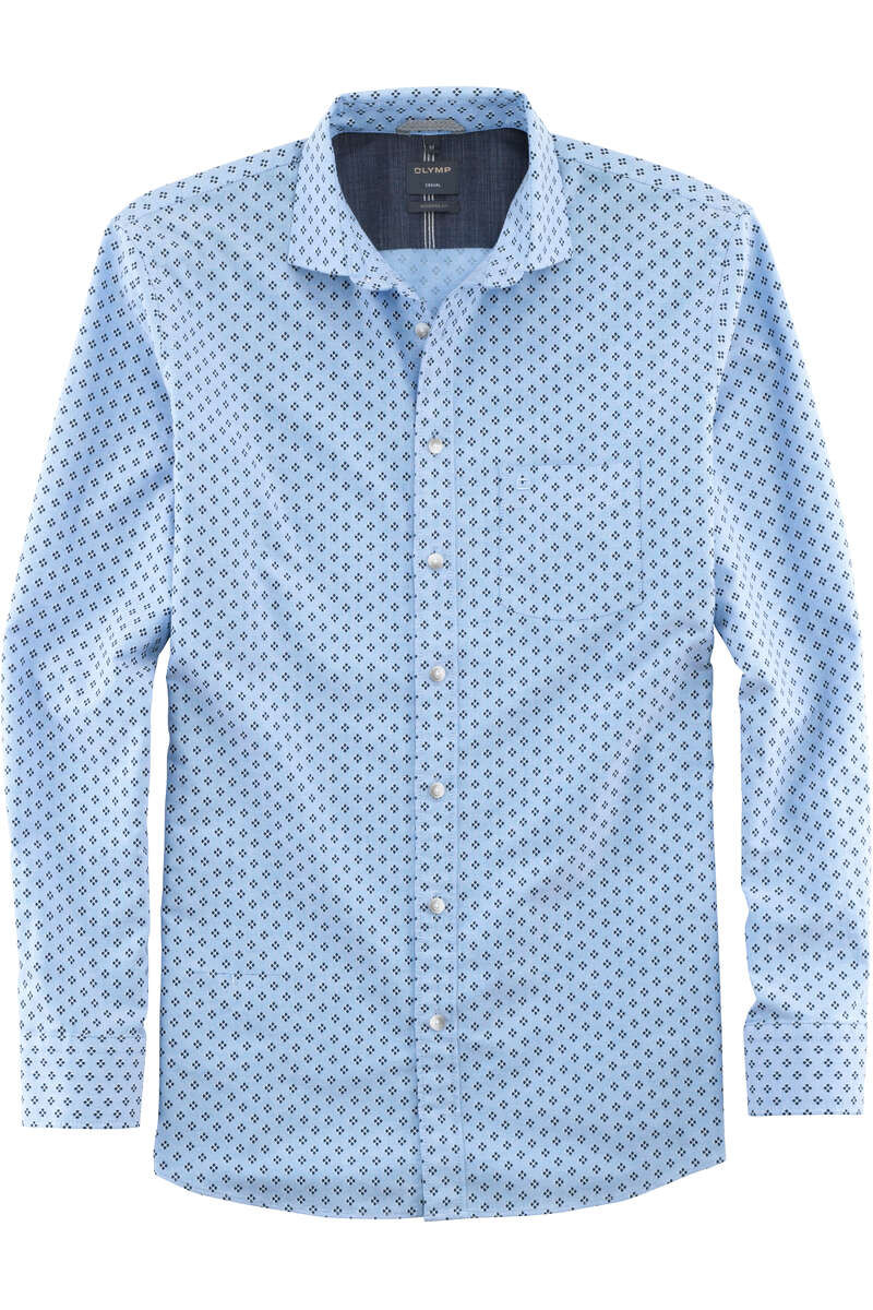 OLYMP Casual Modern Fit Overhemd blauw, Stippen
