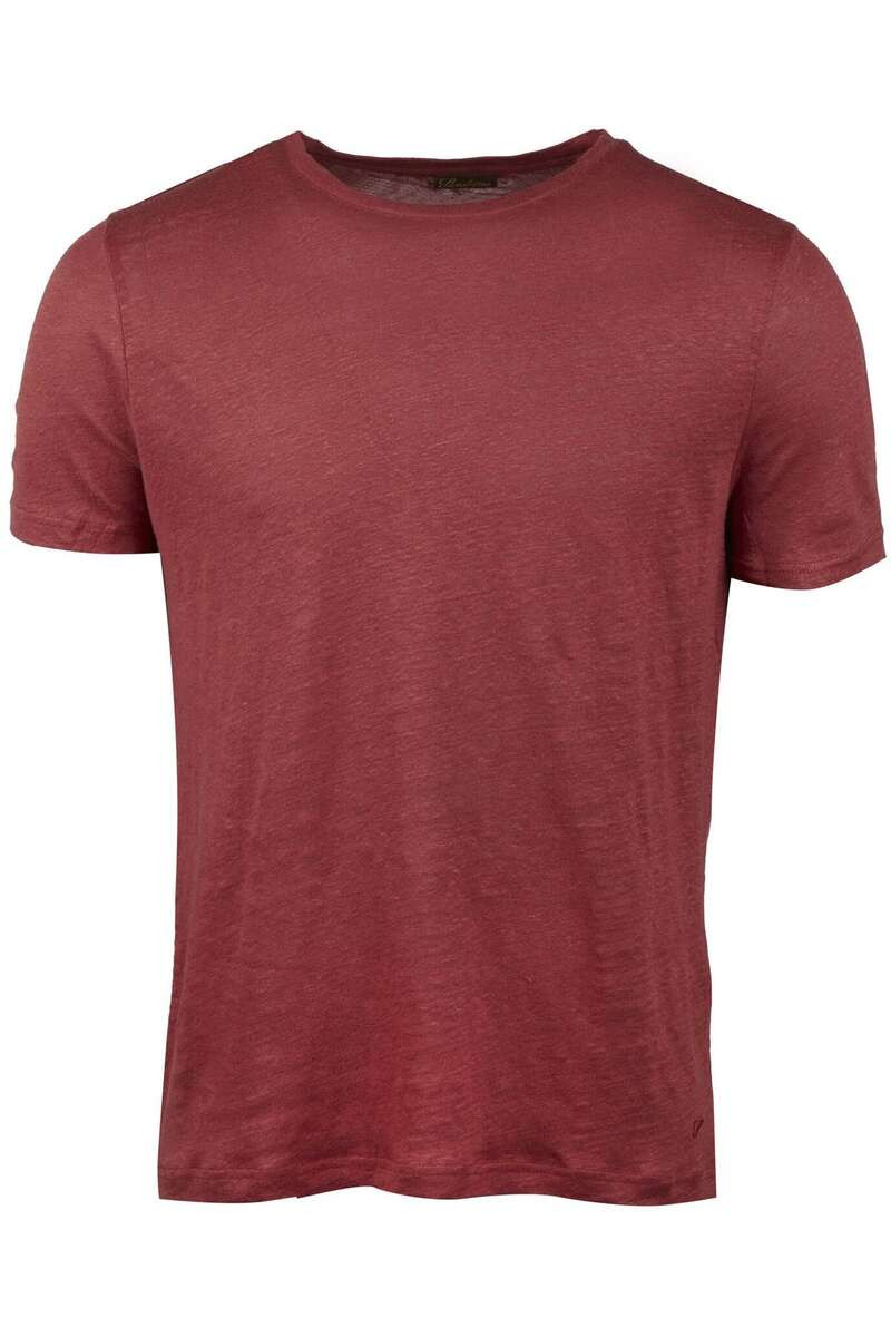 Stenströms Fitted Body T-Shirt ronde hals rood, Effen