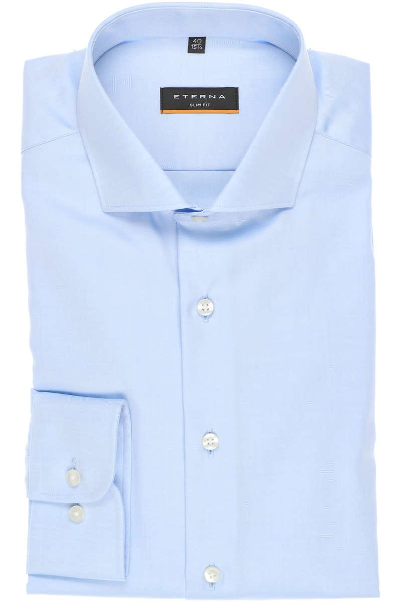 ETERNA Cover Shirt Slim Fit Overhemd lichtblauw, Effen