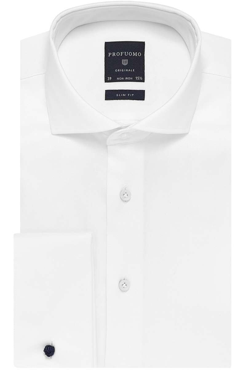 Profuomo Originale Slim Fit Overhemd wit, Effen