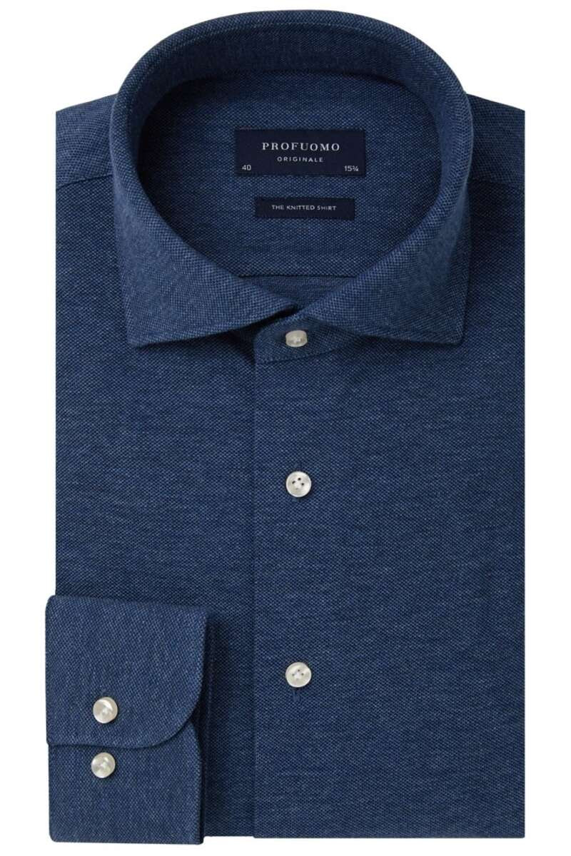 Profuomo Originale Slim Fit Jersey shirt indigo, Melange