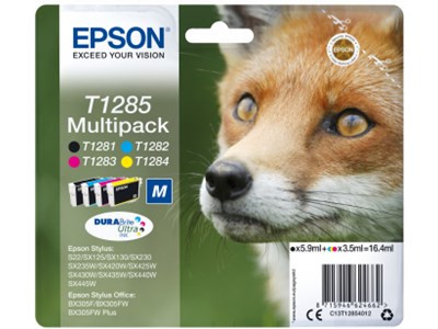 Epson T1285 3.5ml 5.9ml Zwart, Cyaan, Geel inktcartridge