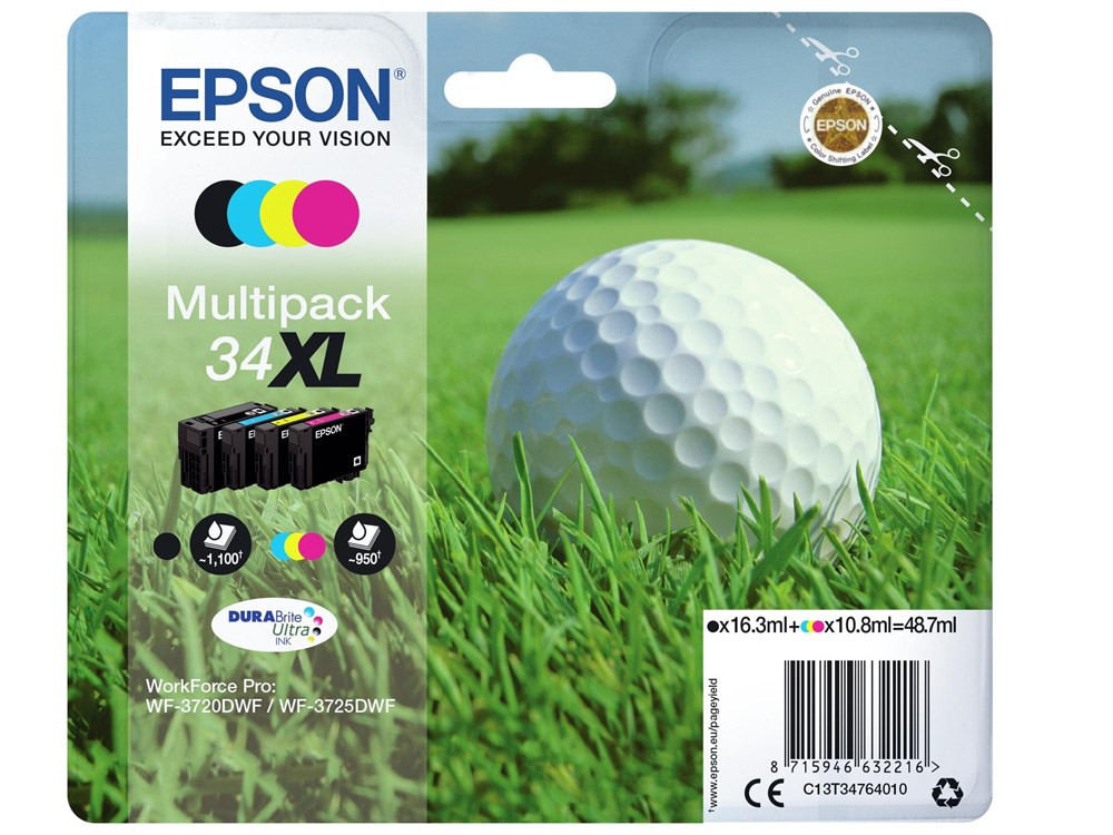 Epson Multipack 4-kleuren 34XL DURABrite Ultra Ink