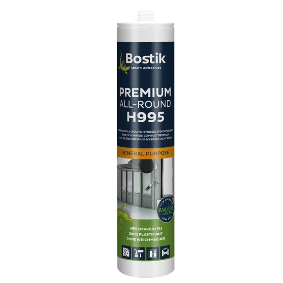 Bostik hybride kit - Premium All Round - H995 - zwart - koker 290 ml