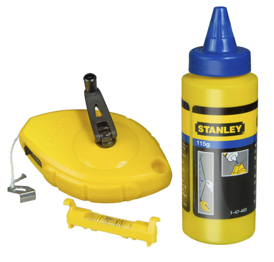 Stanley slaglijnmolen Kit - molen/poeder en waterpas - ABS - 0-47-443