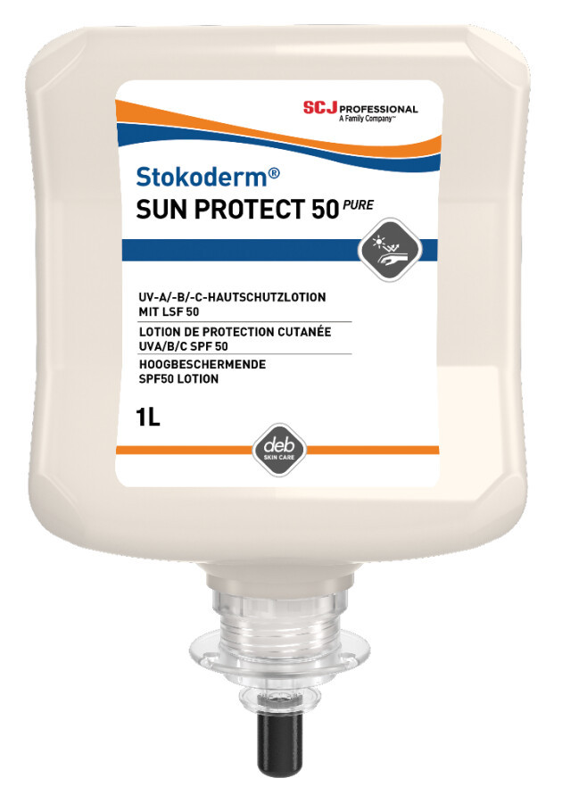 Deb Stokoderm zonnebrandcrème - Sun Protect 50 PURE - 1 l - patroon voor dispenser