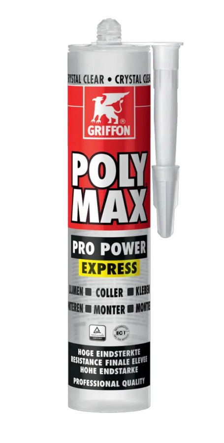 Griffon montagelijm - PolyMax Pro Power Express - 300 gram koker - crystal clear