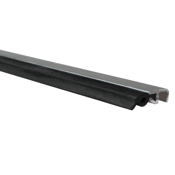LUVEMA Tochtstrip Opbouwprofiel 9904 (ELRO) 2200x17x4,5mm Aluminium/Rubber