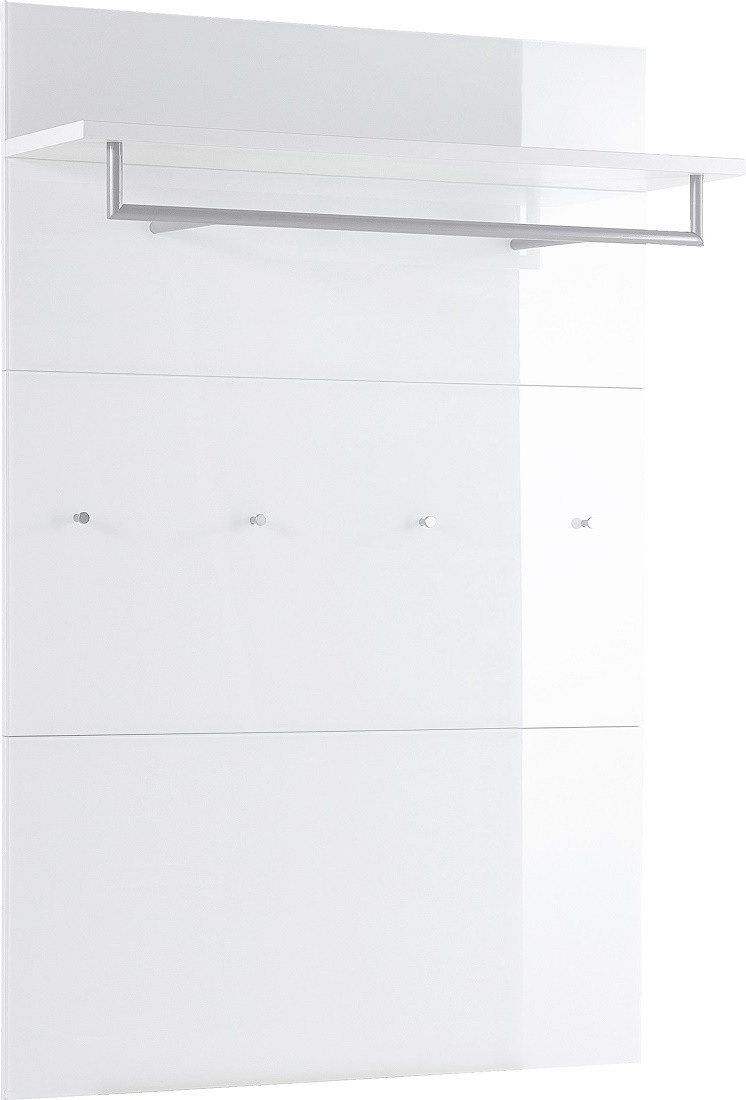 Kapstokpaneel Scalea 144 cm hoog - Wit
