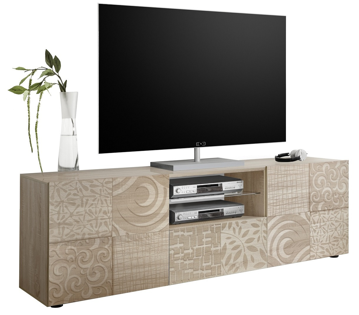 Tv-meubel Miro 181 cm breed in sonoma eiken