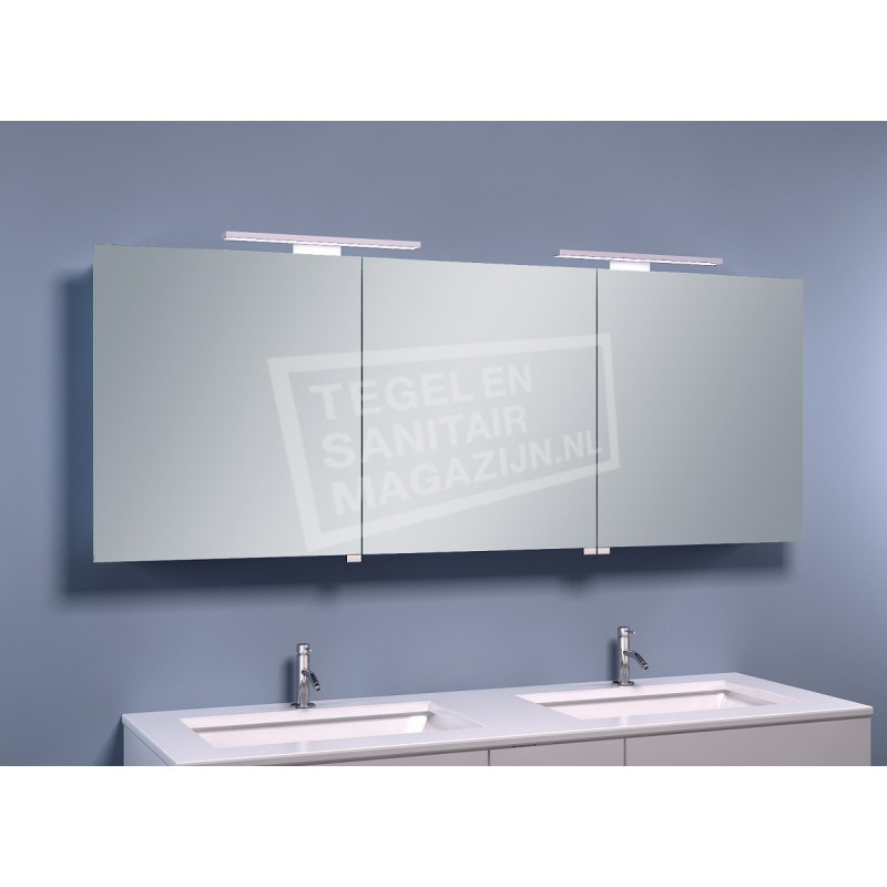 Schulz Large Luxe Spiegelkast met LED Verlichting (160x60x14 cm)