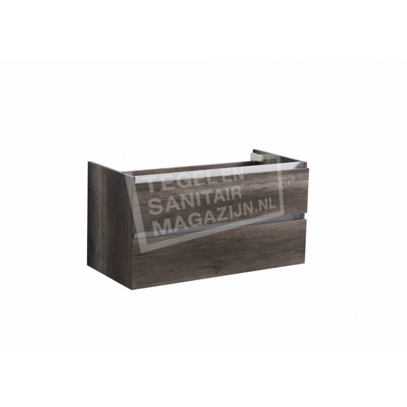 Sanilux trendline 100 x 47 cm Losse Onderkast met 2 Laden Century Oak