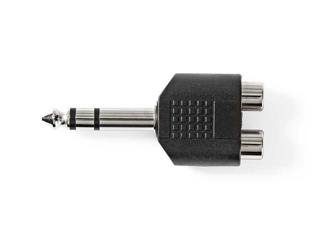 Nedis Stereo Adapter 6,35mm Jack Male to 2x RCA Female