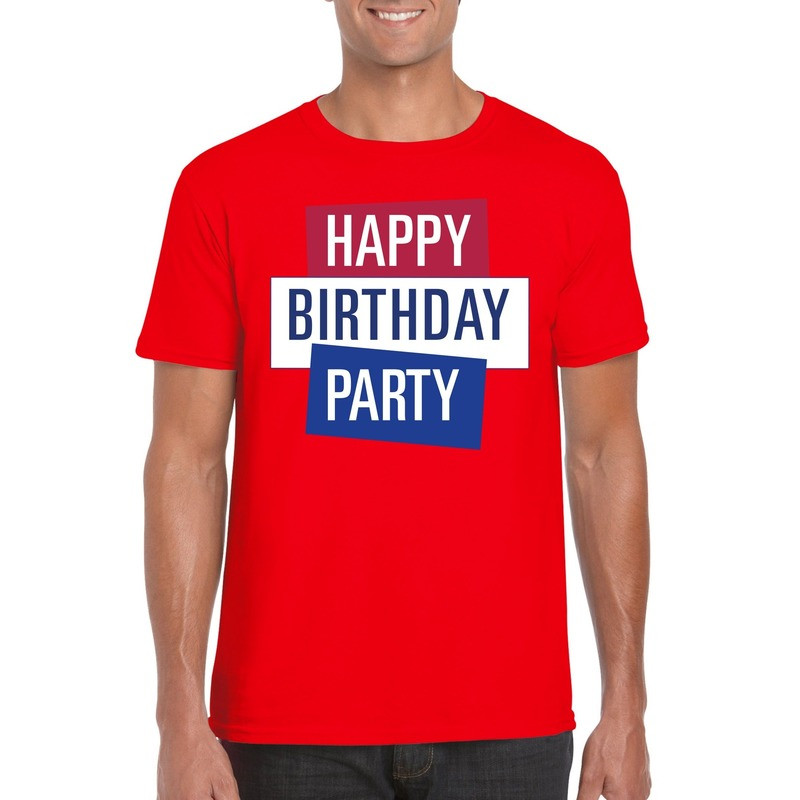 Rood Toppers Happy Birthday party heren t-shirt officieel
