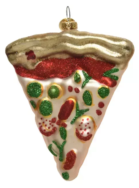 Kersthanger glas pizza