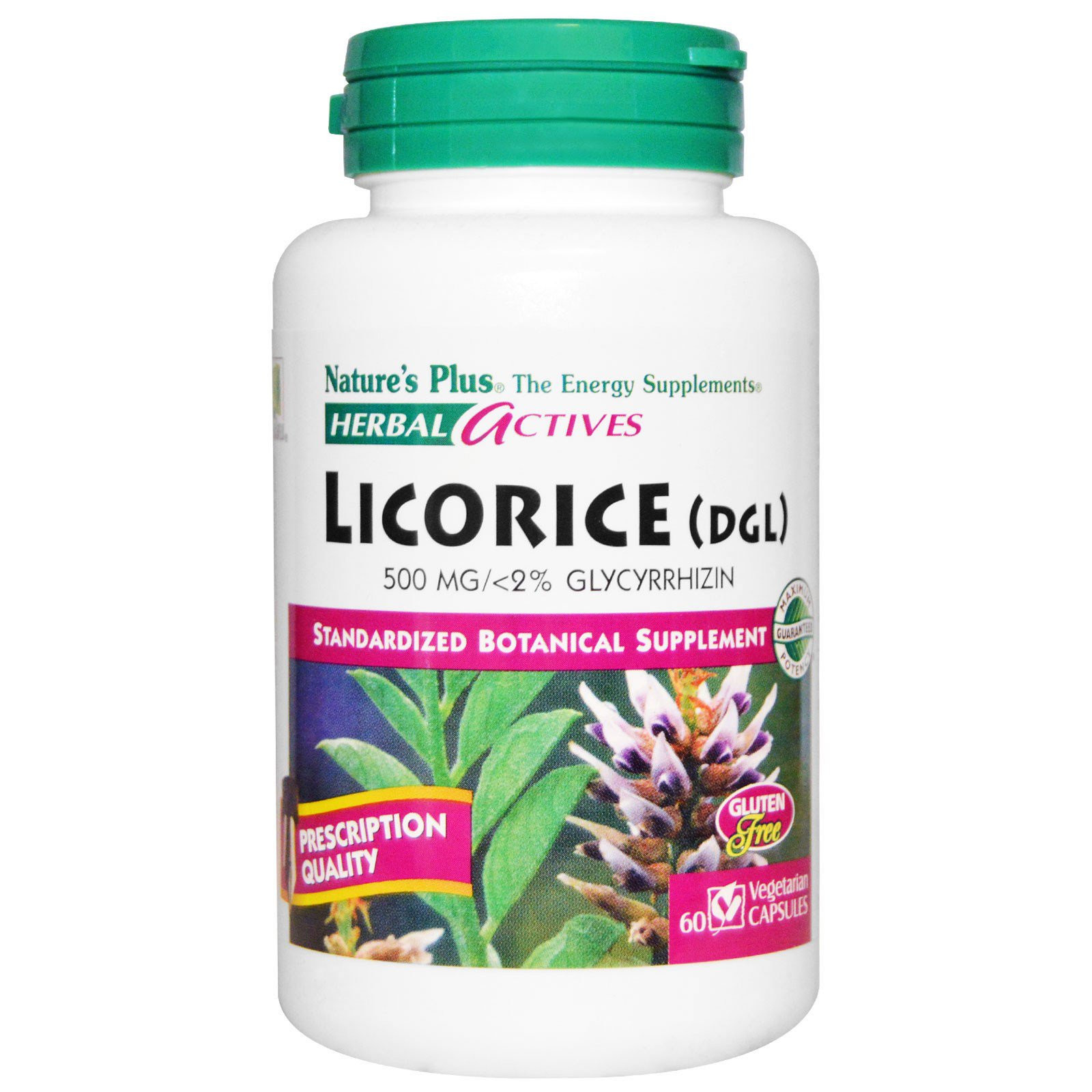 Herbal Actives, Licorice (DGL), 500 mg (60 Veggie Caps) - Nature&apos;s Plus