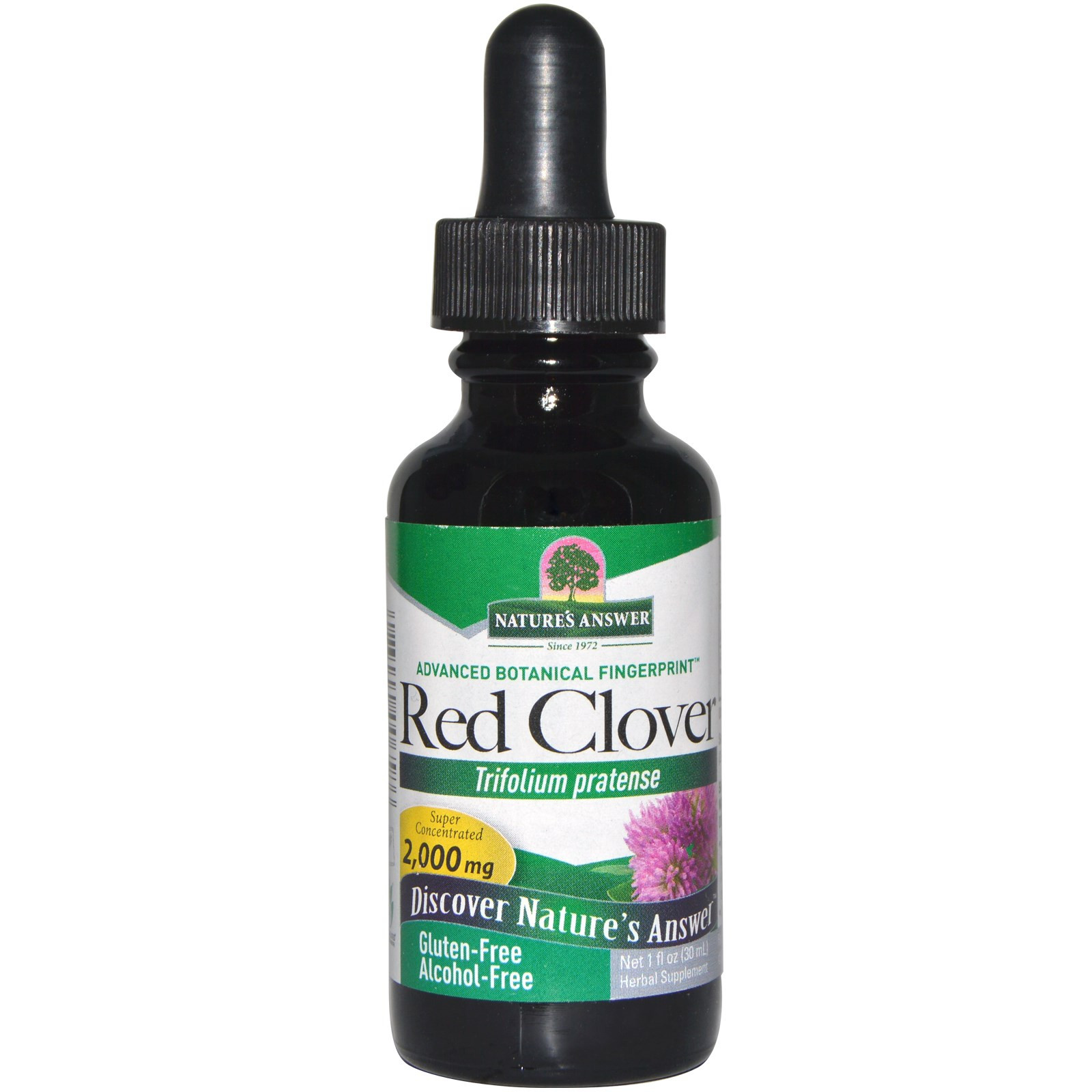 Red Clover, Alcohol-Free, 2000 mg (30 ml) - Nature&apos;s Answer