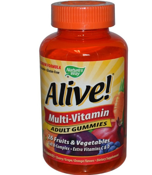 Alive! multi-vitamine voor volwassenen, fruit smaak (90 Gummies) - Nature&apos;s Way