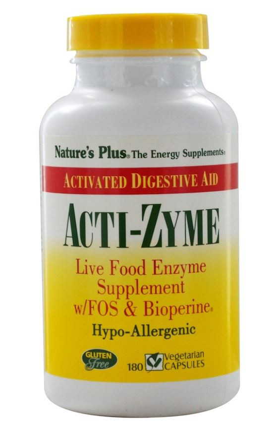 Acti-Zyme (180 Vegetarian Capsules) - Nature&apos;s Plus