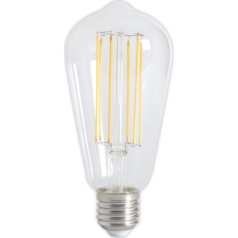 Calex LED Full Glass LongFilament Rustik Lamp 240V 4W 350lm E27 ST64, Clear 2300K Dimmable, energy label A+