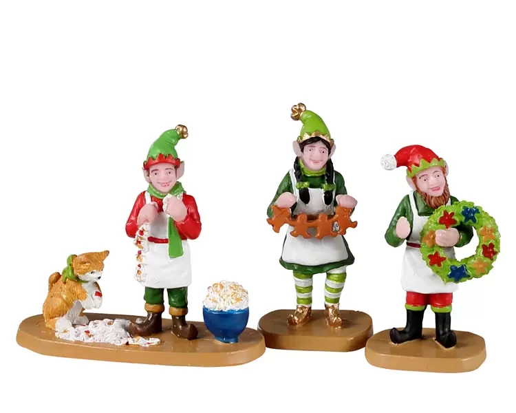 Crafty Elves (set van 3) Lemax Santa's Wonderland Collection 2022