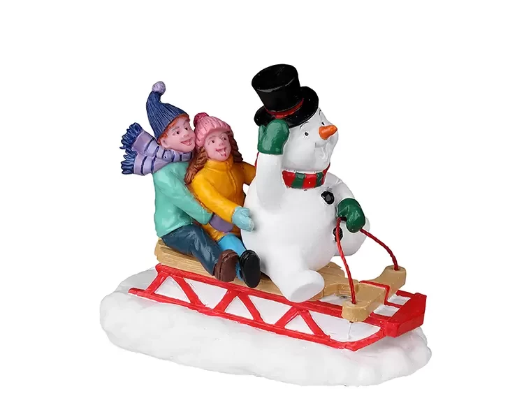 Sledding With Frosty Lemax Vail Village Collection 2022