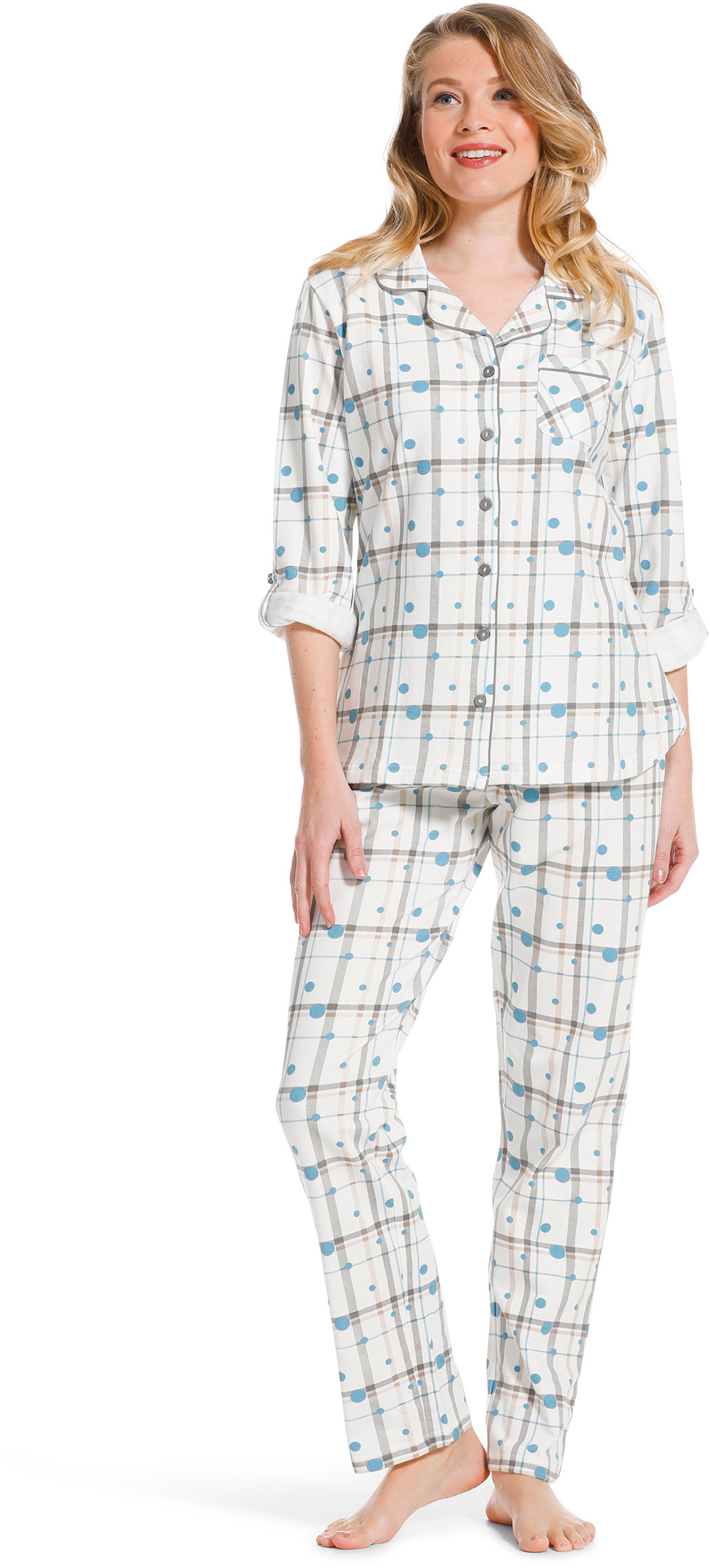 Pastunette dames doorknoop pyjama 20222-142-6-38