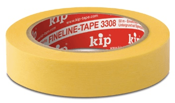 kip fineline tape washi-tec professionele topkwaliteit 3308 geel 48mm x 50m