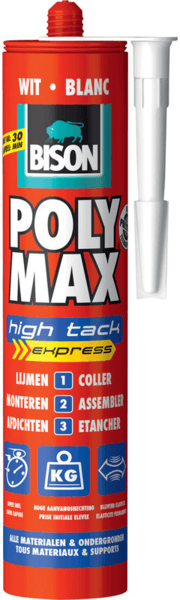 bison poly max high tack express wit tube 165 gram