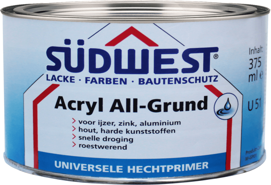 sudwest acryl allgrund u51 7001 grijs 375 ml