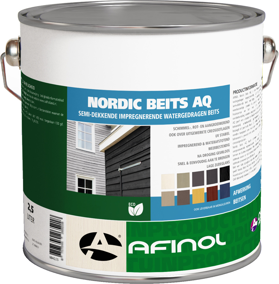 Afinol Nordic Beits AQ Zweeds Rood 2,5 liter