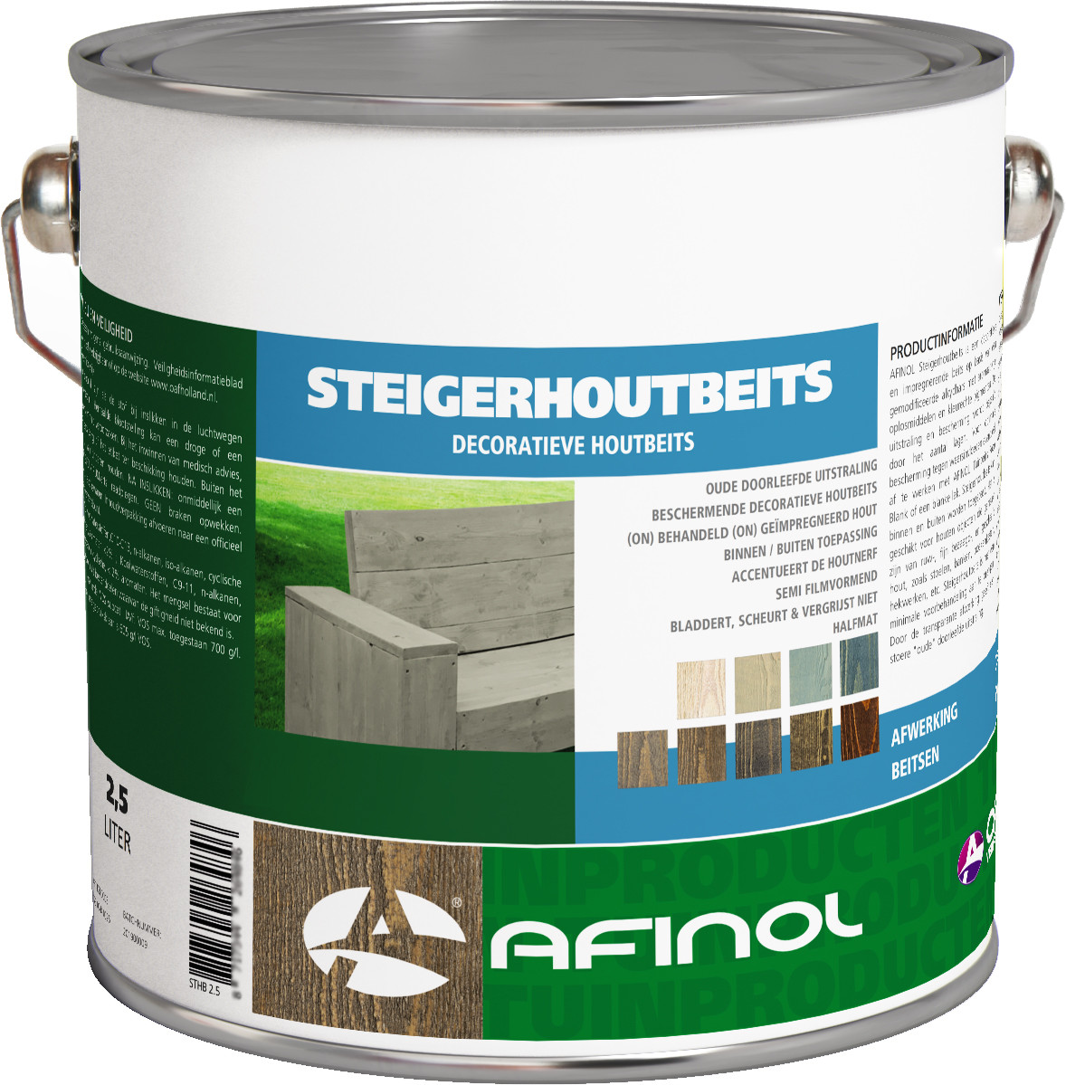 Afinol Steigerhoutbeits White Wash 2,5 liter