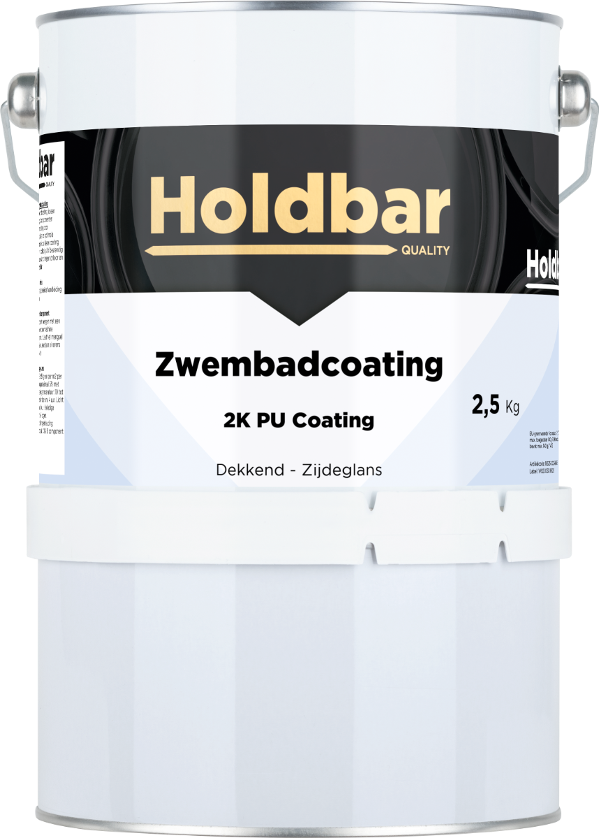 Holdbar Zwembadcoating Gebroken Wit (RAL 9010) 2,5 kg