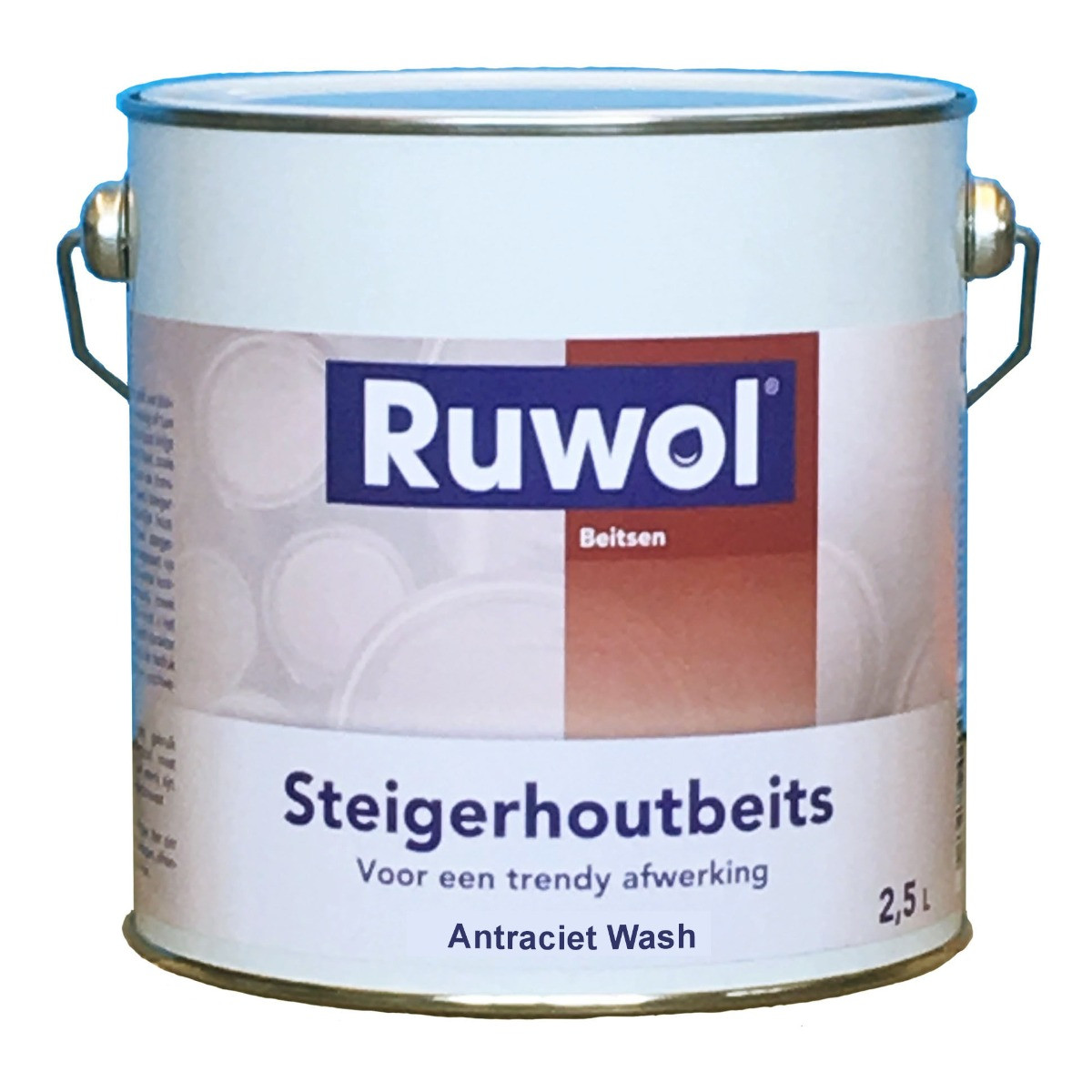 Ruwol Steigerhoutbeits Antraciet Wash 2,5 liter