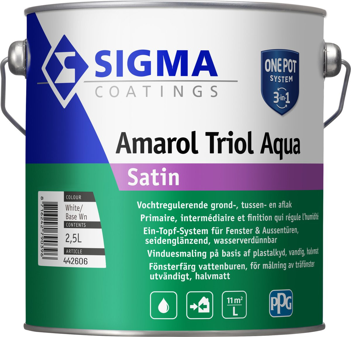 Sigma Amarol Triol Aqua Satin 2.5 liter