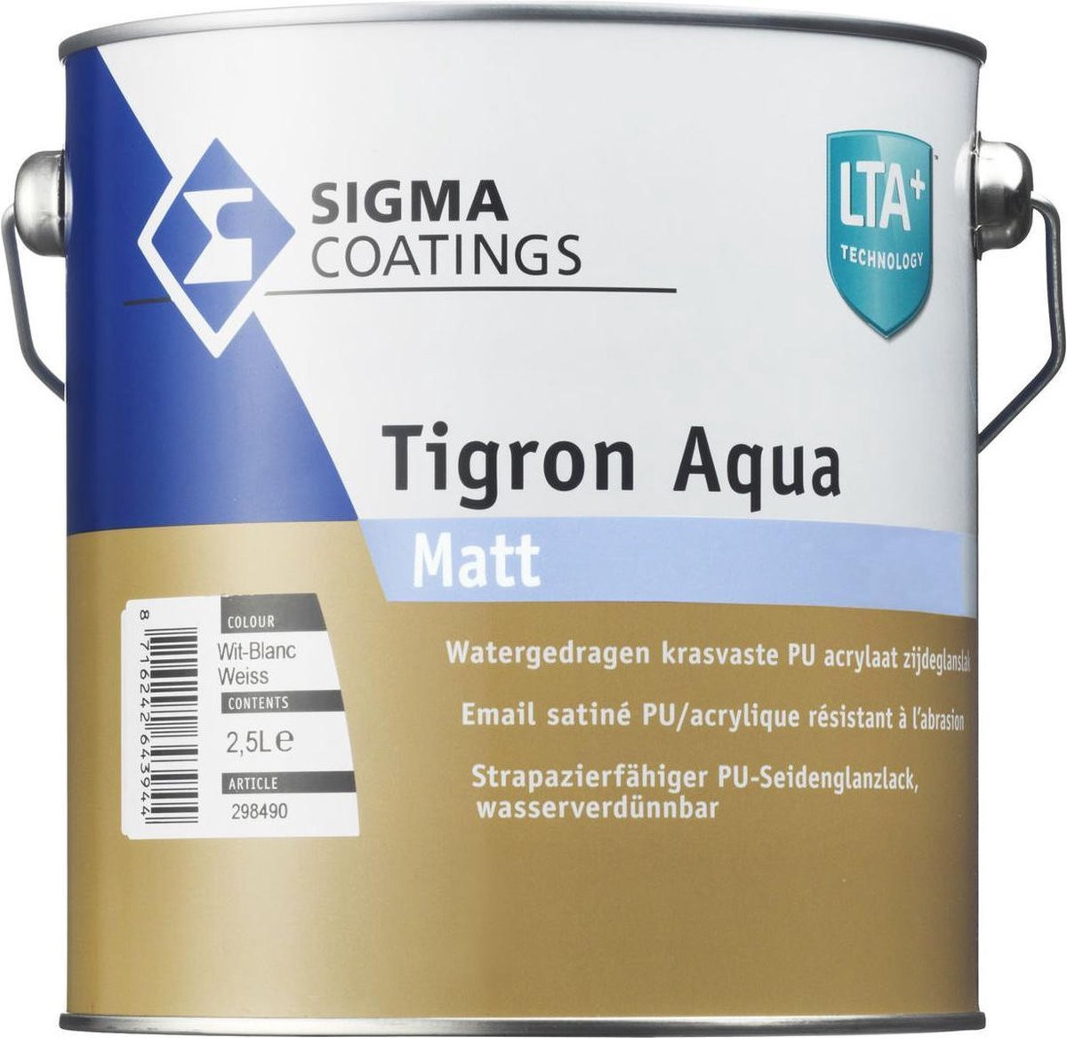Sigma Tigron Aqua Matt 2.5 liter