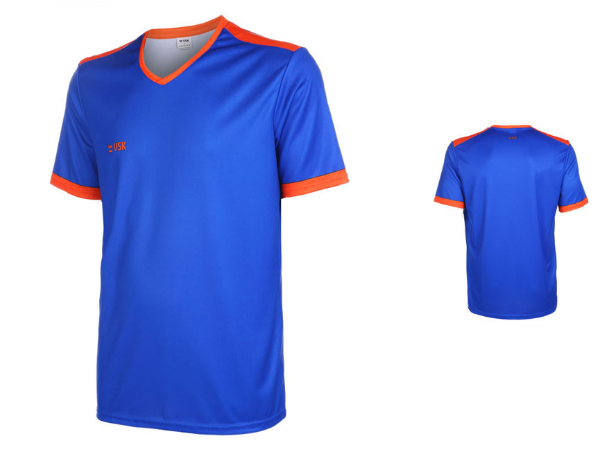 VSK Fly Voetbalshirt Eigen Naam Blauw-Oranje