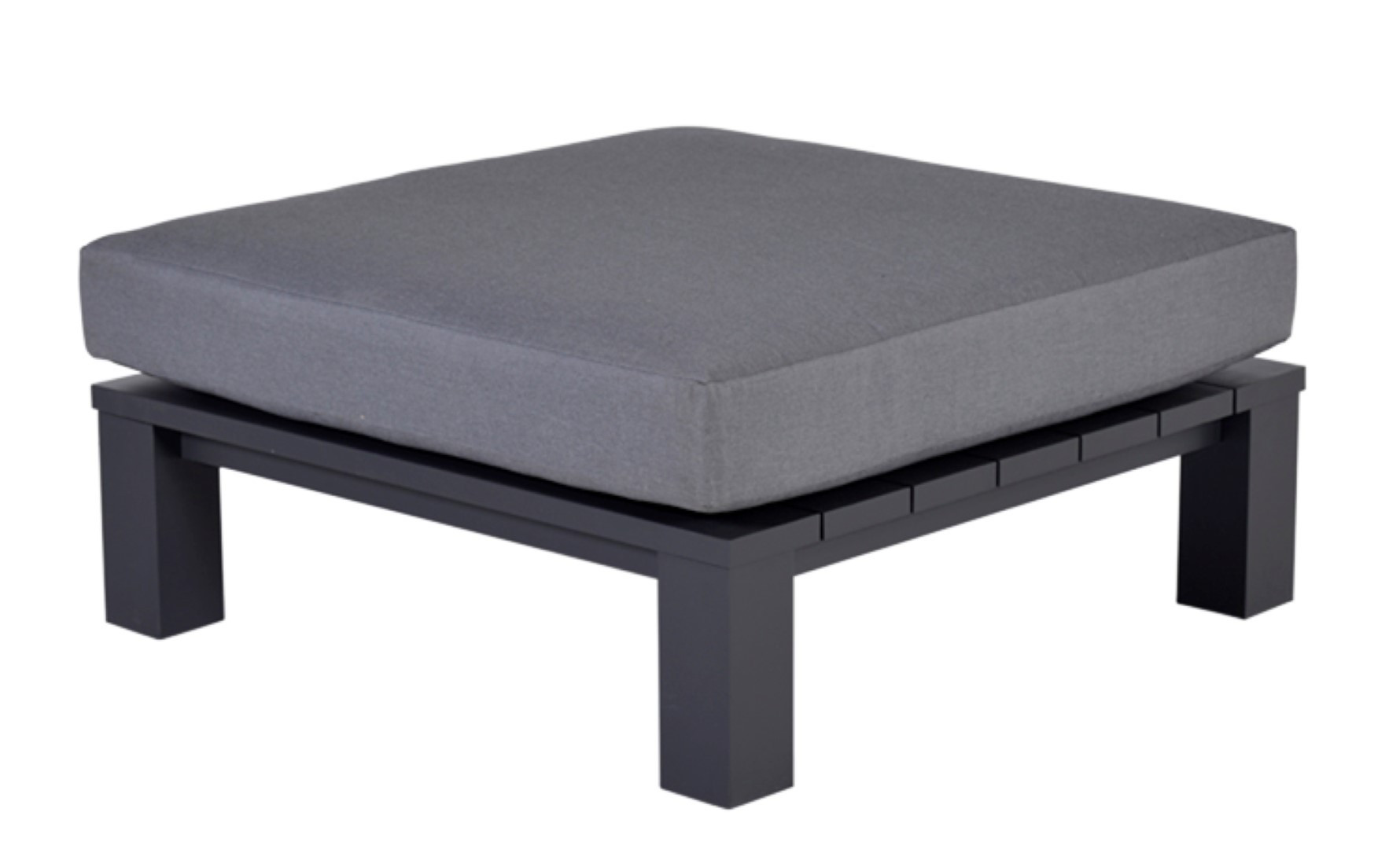 Cube lounge tafel 100x100xH30 cm carbon black reflex black - Garden Impressions