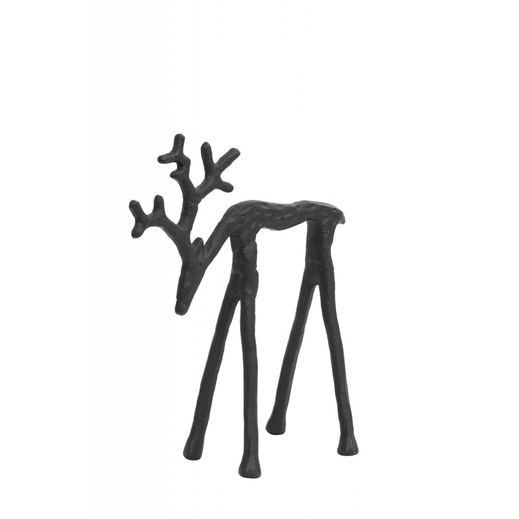 Deco beeld Deer Zwart