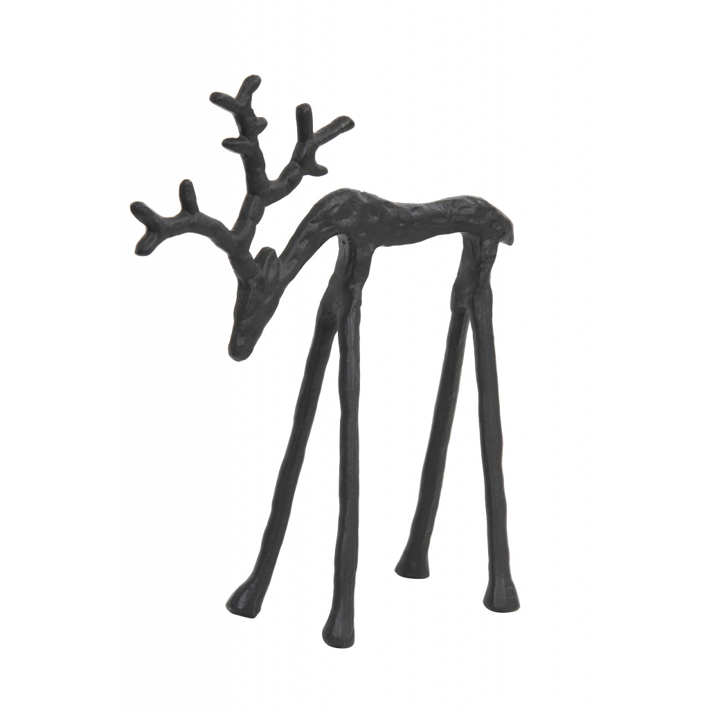 Deco beeld Deer Zwart