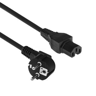 ACT CEE 7/7 naar C15 1m kabel zwart