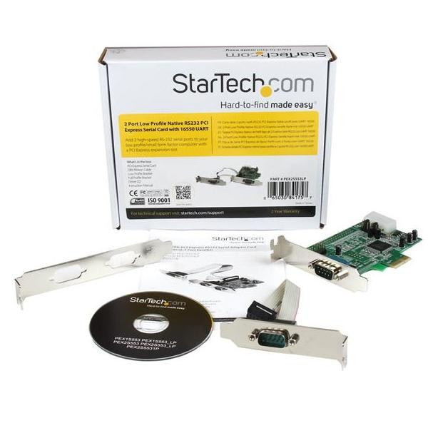 StarTech 2x Seriele Native RS232 LP PCI-E 1x