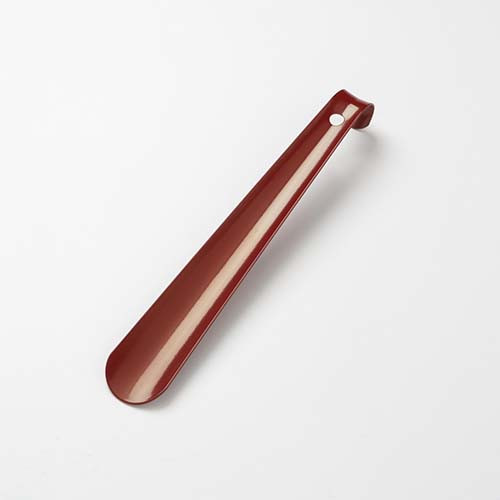 Schoenlepel van hoogwaardig staal 31 cm rood