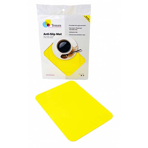 Anti-slip matten rechthoekig geel 25,5 x 18,5 cm