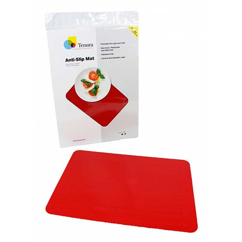 Tenura Anti-slip mat rechthoekig rood 35,5 x 25,5 cm