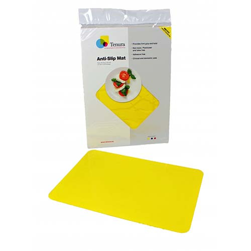 Anti-slip matten rechthoekig geel 35,5 x 25,5 cm