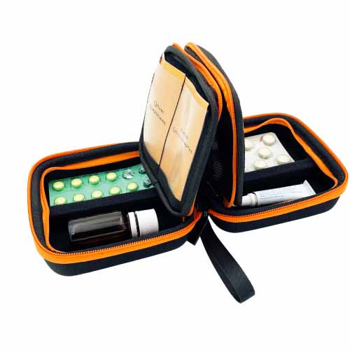 PillBase Travel Mini Zwart-Oranje