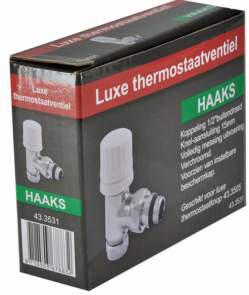 Riko luxe therm.voorber.vent.1/2&apos;&apos;x15 (M22) knel haaks chroom