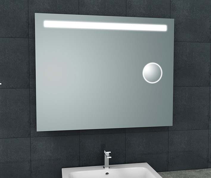 Xellanz Tigris spiegel rechthoek met LED en scheerspiegel 100 x 80 cm