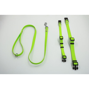 Halsband of looplijn Luca anti-slip rubber lime Band 15 mm